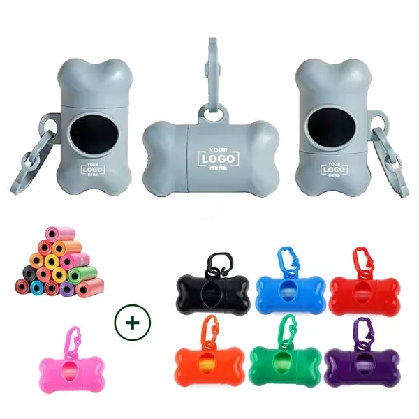 Dog Poop Bag with Bone Shape Holder