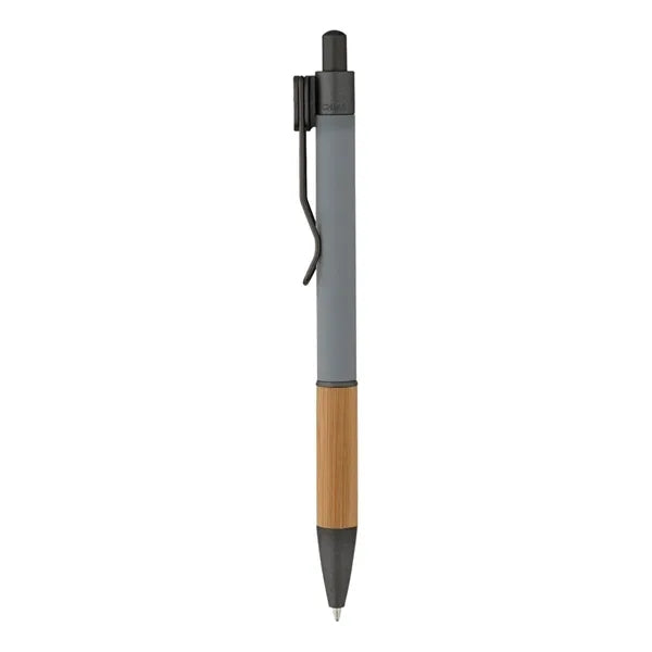 Soft Touch Bamboo Grip Ballpoint Pen