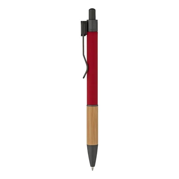 Soft Touch Bamboo Grip Ballpoint Pen