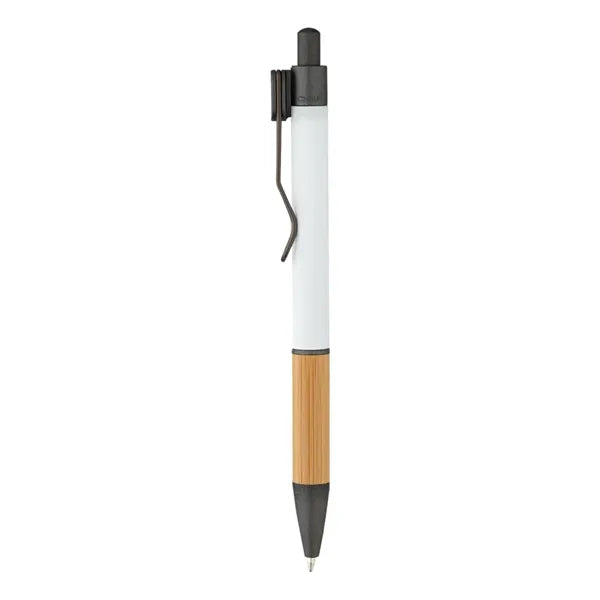 Soft Touch Bamboo Grip Ballpoint Pen
