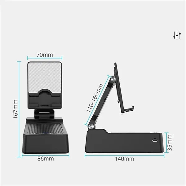 Cell Phone Stand with Wireless Bluetooth Speaker