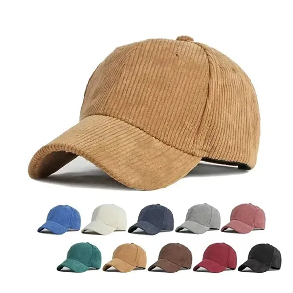Men Women Baseball hat Adjustable Corduroy Trucker Cap