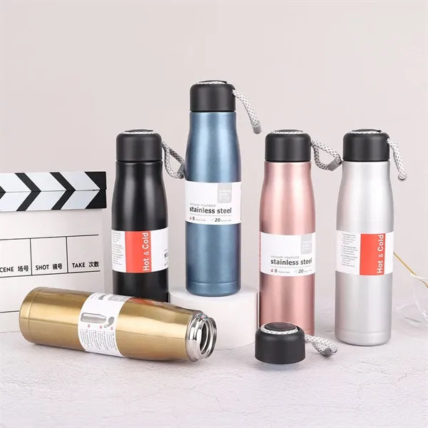 Portable 550ml Insulated Thermal Water Flask with Rope