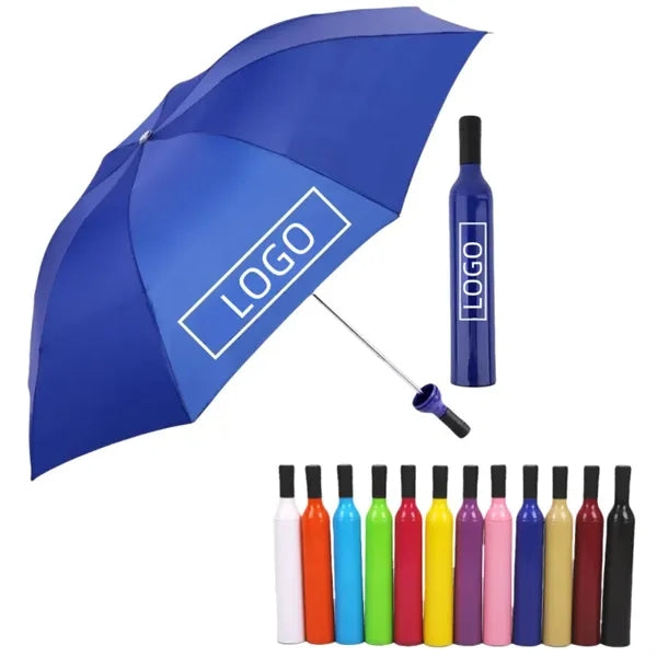 Wine Bottle-shaped Sun UV Rain Umbrella