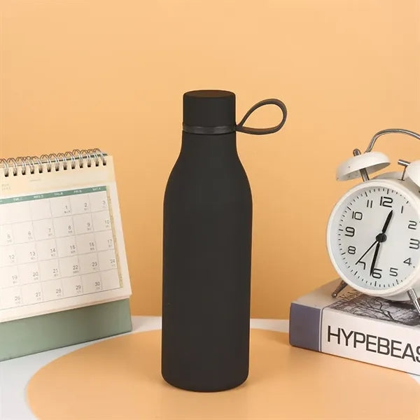 17oz Stainless Steel Sports Water Bottle with Silicone Rope
