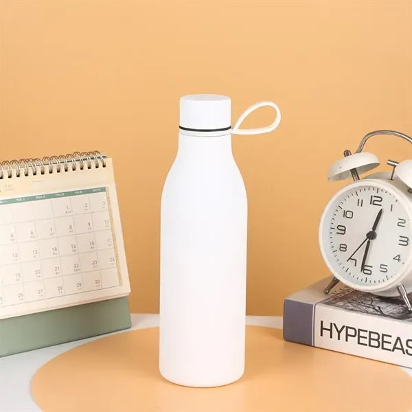 17oz Stainless Steel Sports Water Bottle with Silicone Rope