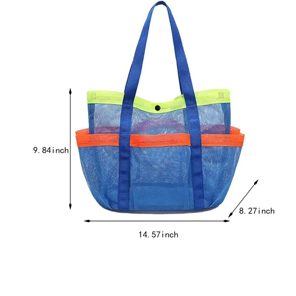 Large capacity waterproof outdoor beach tote mesh bag
