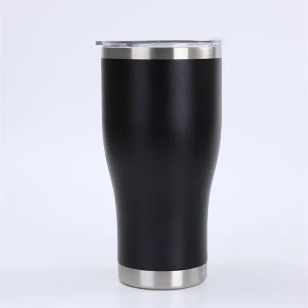 30oz Powder Coated Waist Shape Insulated Mug with Lid