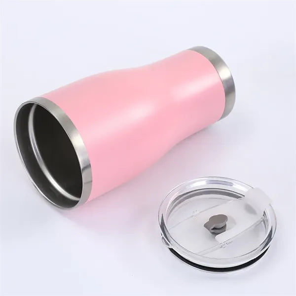 30oz Powder Coated Waist Shape Insulated Mug with Lid
