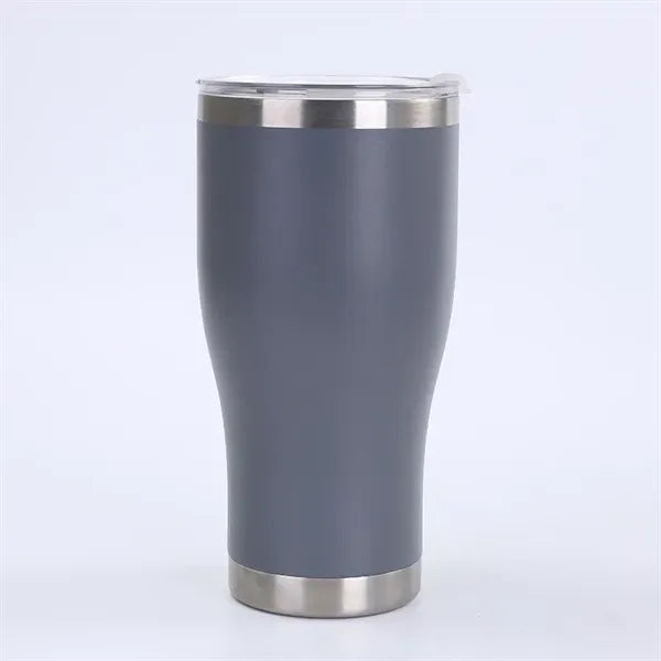 30oz Powder Coated Waist Shape Insulated Mug with Lid