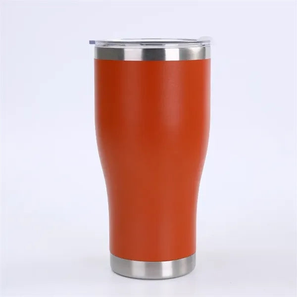 30oz Powder Coated Waist Shape Insulated Mug with Lid
