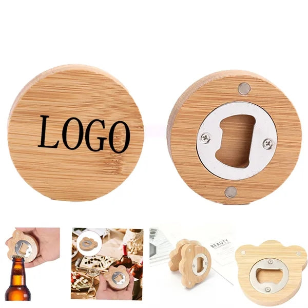 Bamboo Magnetic Beer Bottle Opener