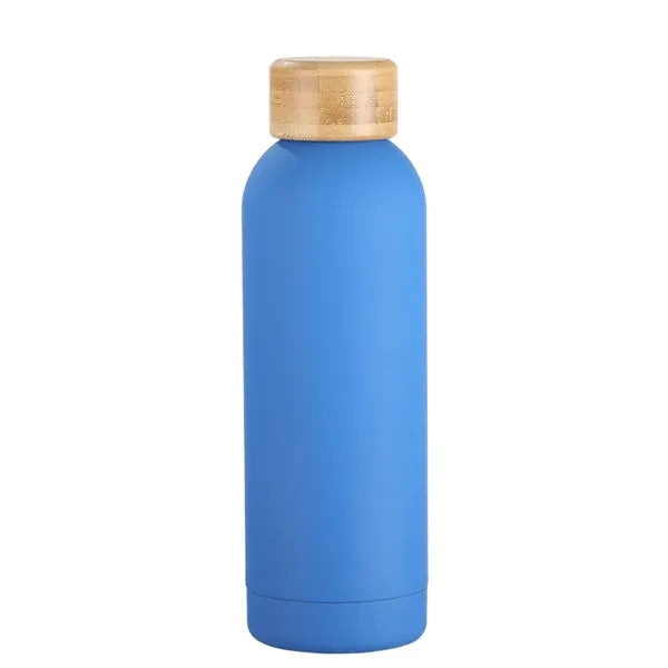 500ml Insulated Narrow Mouth Sports Flask with Bamboo Lid