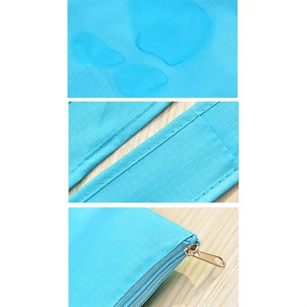 Foldable Grocery Shopping Tote Bag with Zipper Pocket