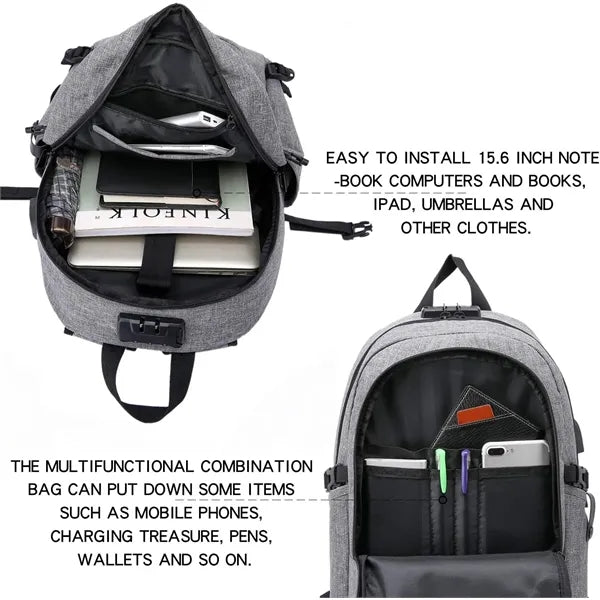 Laptop Backpack with USB Charging Port
