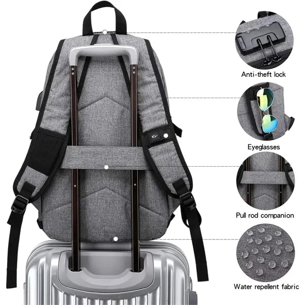Laptop Backpack with USB Charging Port