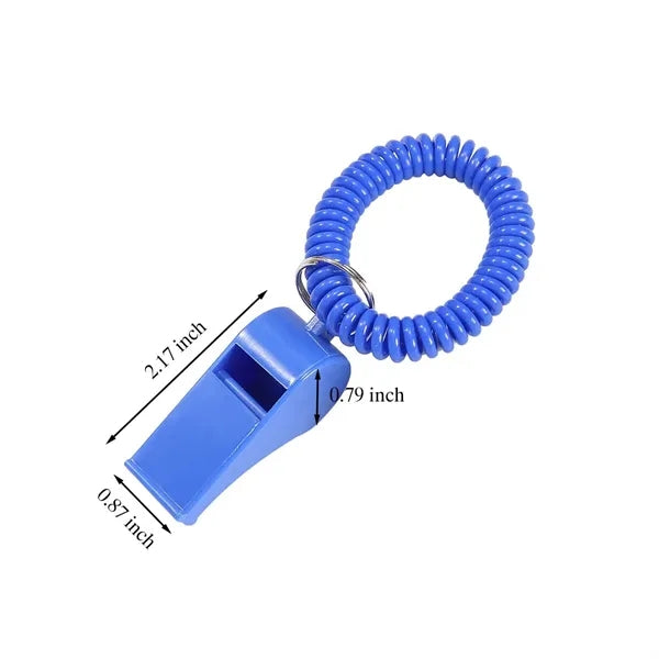 Portable Kids Sport Whistle with Stretchable Coil Bracelet