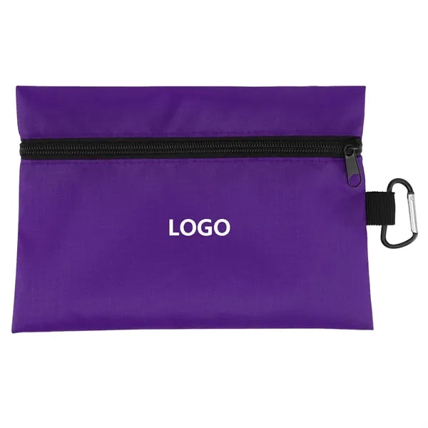 Ripstop Utility Zipper Pouch With Carabiner