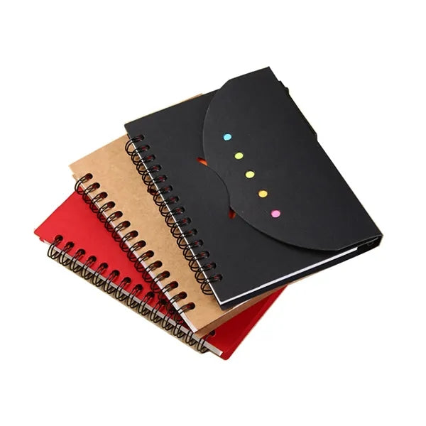 Mini Spiral Notebook With Pen And Sticky Note Set