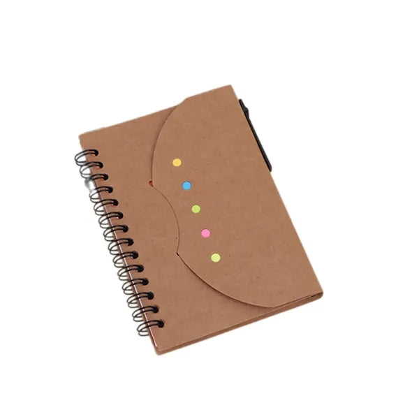 Mini Spiral Notebook With Pen And Sticky Note Set