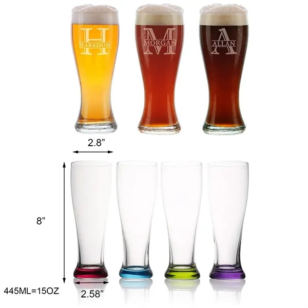 15 oz Beer Craft Glass Drinking Tall Mug and Glassware