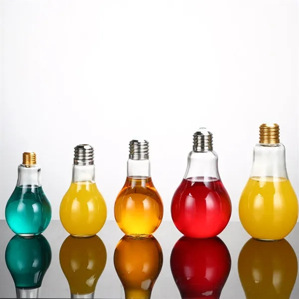 13.5 oz Light Bulb Shaped Glass Bottle Novelty Party Favors