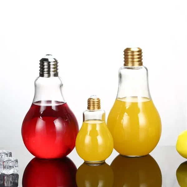 13.5 oz Light Bulb Shaped Glass Bottle Novelty Party Favors