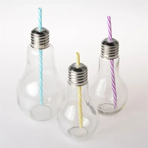 13.5 oz Light Bulb Shaped Glass Bottle Novelty Party Favors