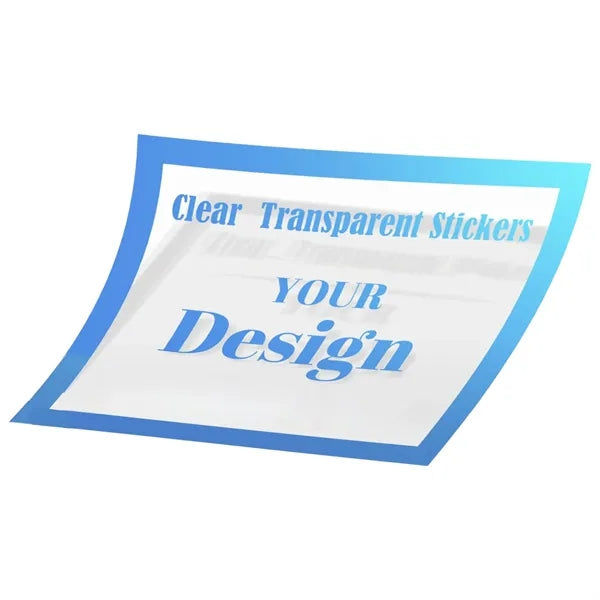 4" Clear Sticker Waterproof Label Decal with Image Logo