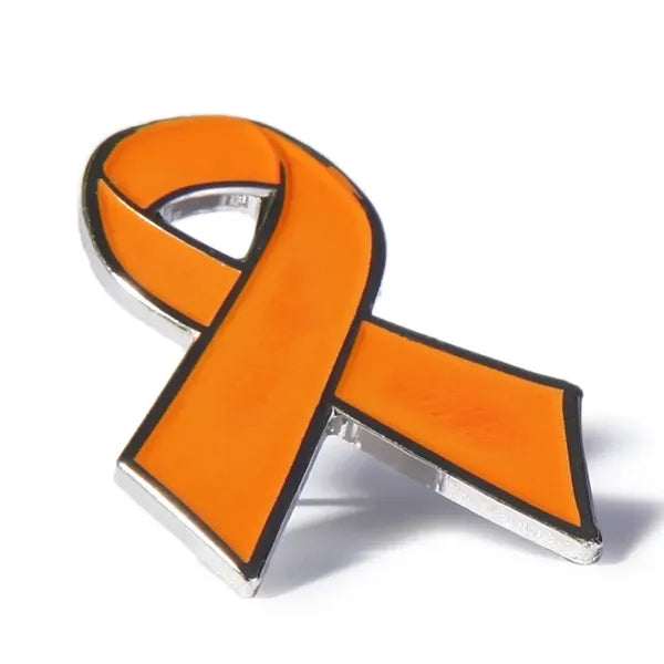 Metal Awareness Ribbon Lapel Pin
