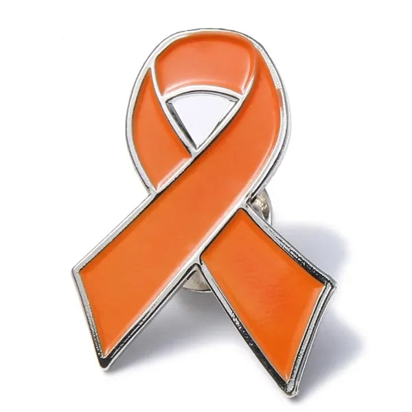 Metal Awareness Ribbon Lapel Pin