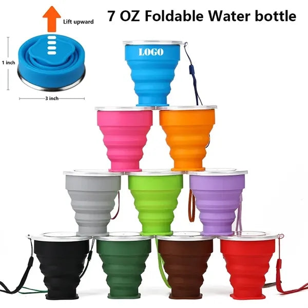Foldable 7 OZ Water Bottles