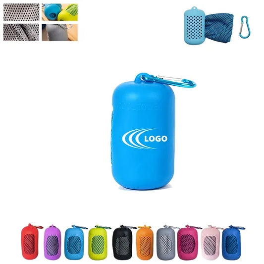 Quick Dry Polyester Towel With Carabiner Clip