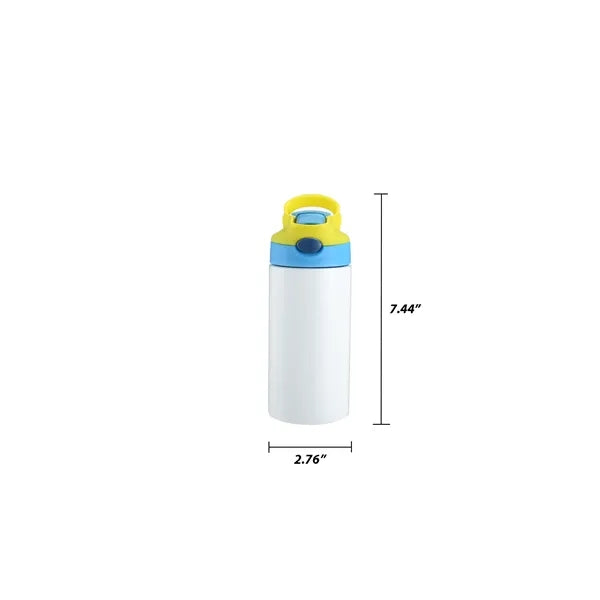 Stainless Steel Kid 12 oz Vacuum Tumblers With Straw