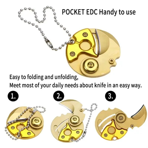 Creative coin folding knife
