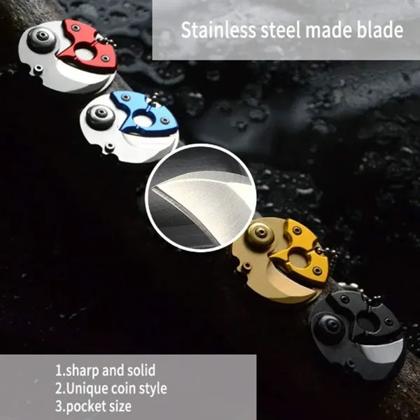 Creative coin folding knife