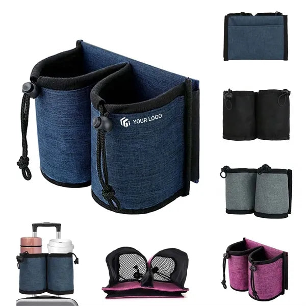 Luggage Travel Two-cup Holder Hands Free Drink Carrier