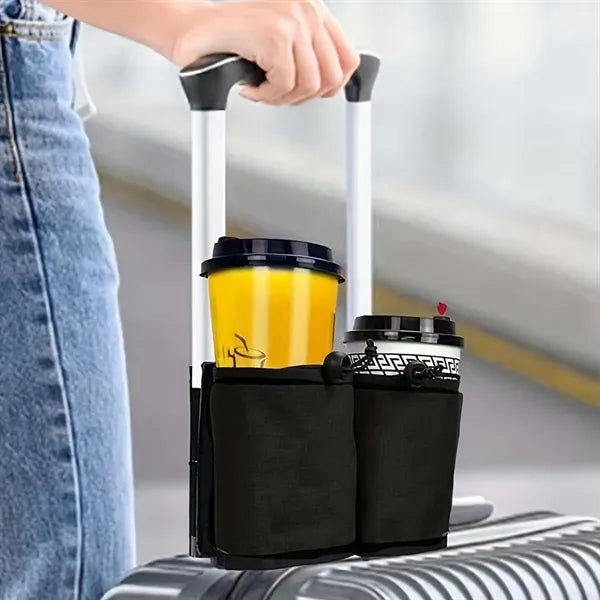 Luggage Travel Two-cup Holder Hands Free Drink Carrier