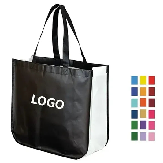 Laminated Non-woven Tote Bag Round Corner 14"H X 16"W X 6"D