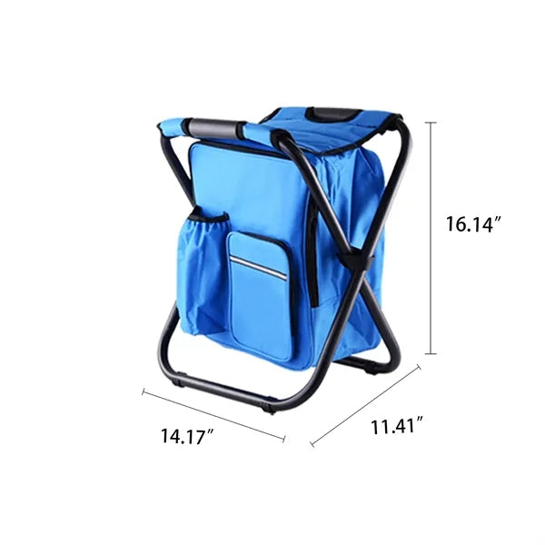 Folding Portable Cooler Backpack Stool