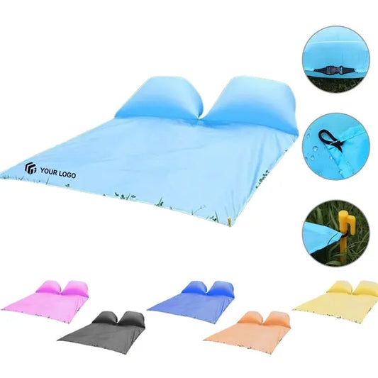 Sandproof Waterproof Camping Picnic Blanket with Air Pillow