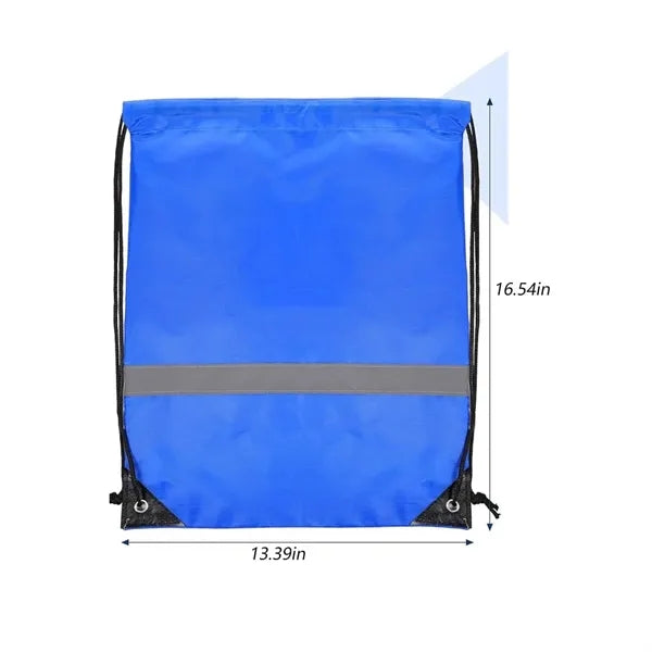 Outdoor Cycling Drawstring Backpack with Reflective Strip