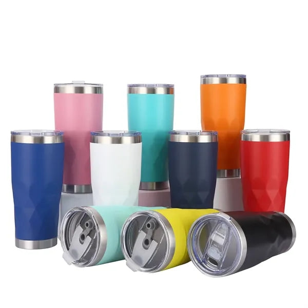 30oz Insulated Thermal Diamond Tumbler with Flip Lid