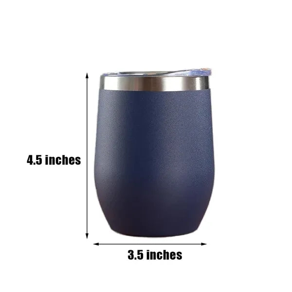 12oz Stainless Steel Insulated Wine Tumbler w/Lid