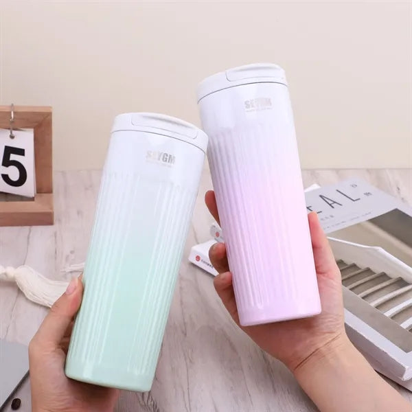 500ml Fashionable Custom Logo Gradient Thermos Cup