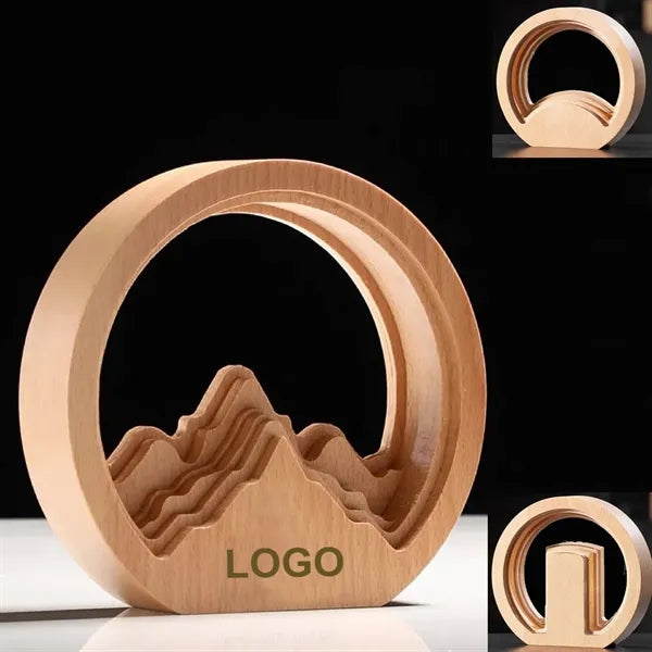 Engraved Circle Wood Trophy