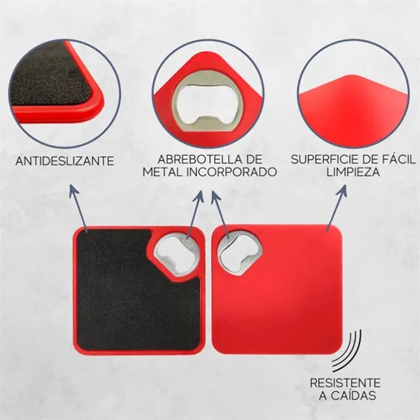 Coaster bottle opener