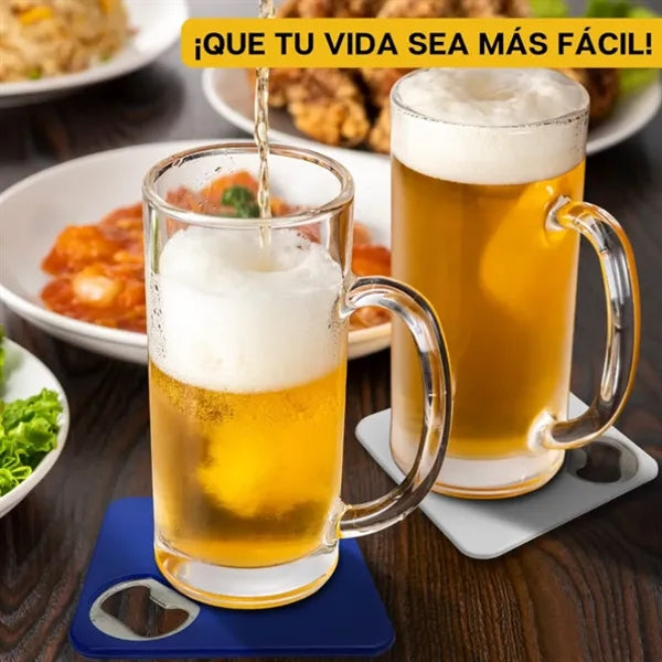Coaster bottle opener