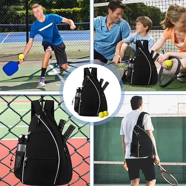 Waterproof Adjustable Sport Sling Bag Pickleball Backpack