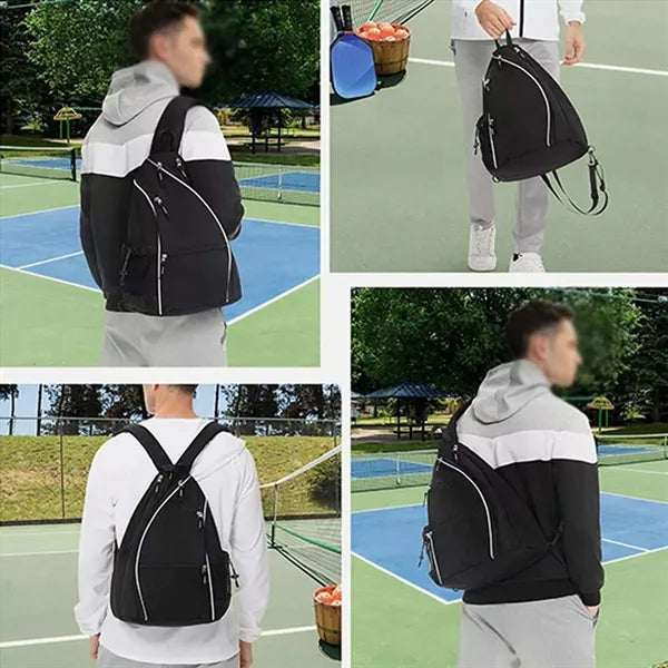 Waterproof Adjustable Sport Sling Bag Pickleball Backpack
